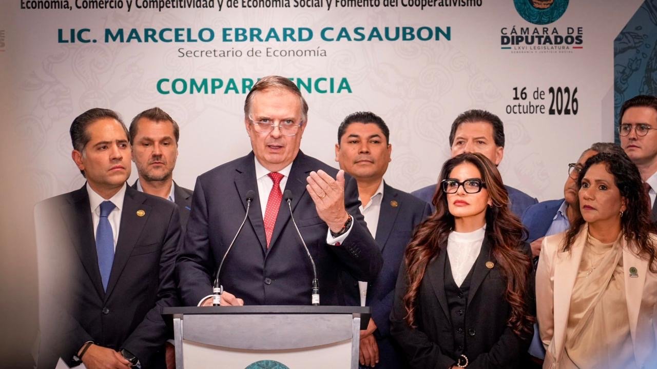 Marcelo Ebrard en su comparecencia ante diputados sobre el T-MEC y comercio internacional